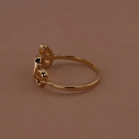 14k Real Gold Love Ring | Fancy Love Ring | Real Gold Everyday Ring | - Picture 6 of 10